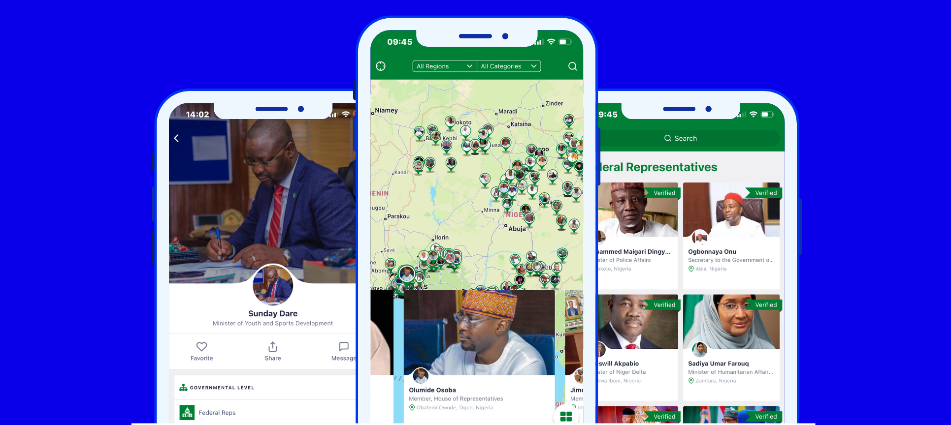 Interactive public information directory with map, profiles and search